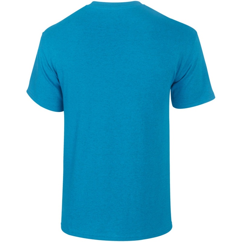 Camiseta básica de manga curta Gildan Heavy Cotton, 100% algodão grosso.