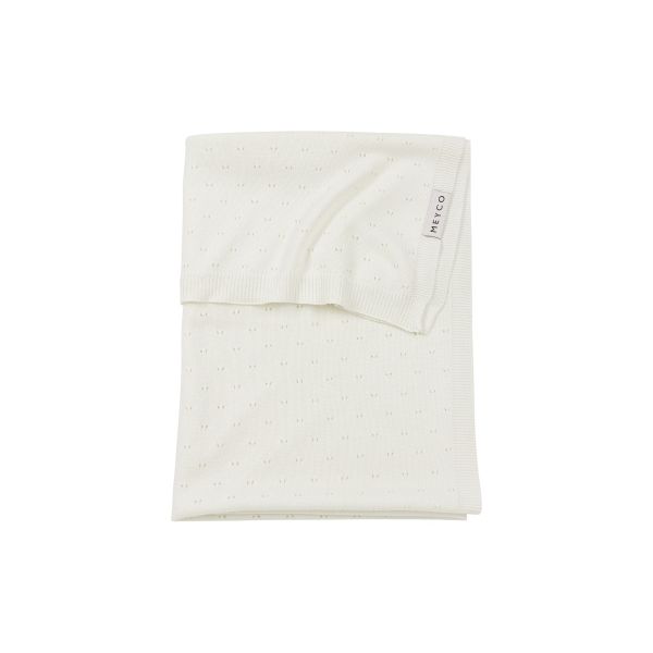 Meyco Wiegdeken Ajour Bamboe Offwhite 75 x 100 cm