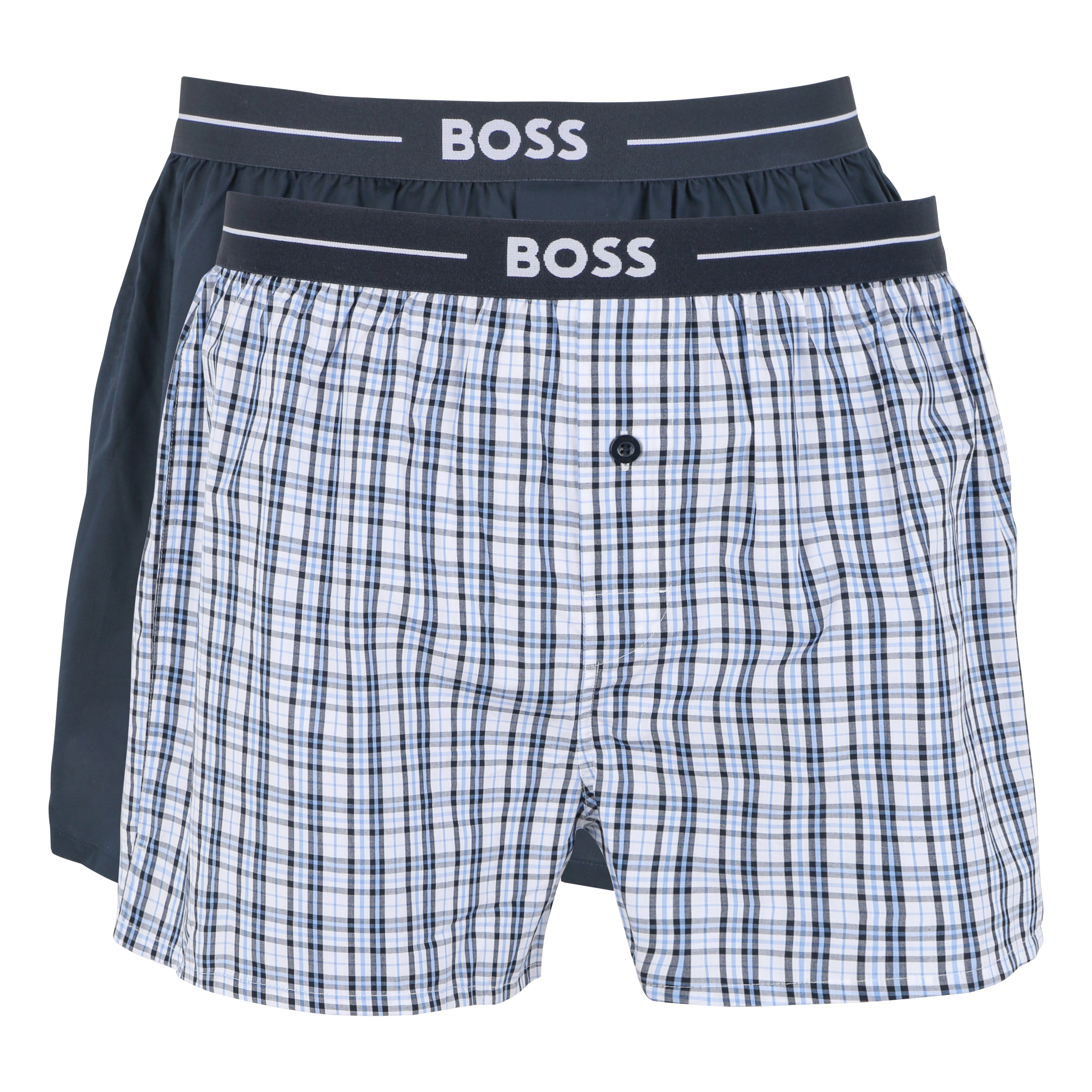 Lot de 2 shorts boxer en coton | Bleu