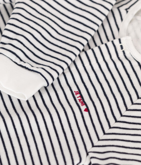 Combinaison rayée en tubique bébé