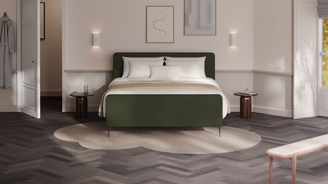 Elektrische boxspring Glade - Soft suede forest