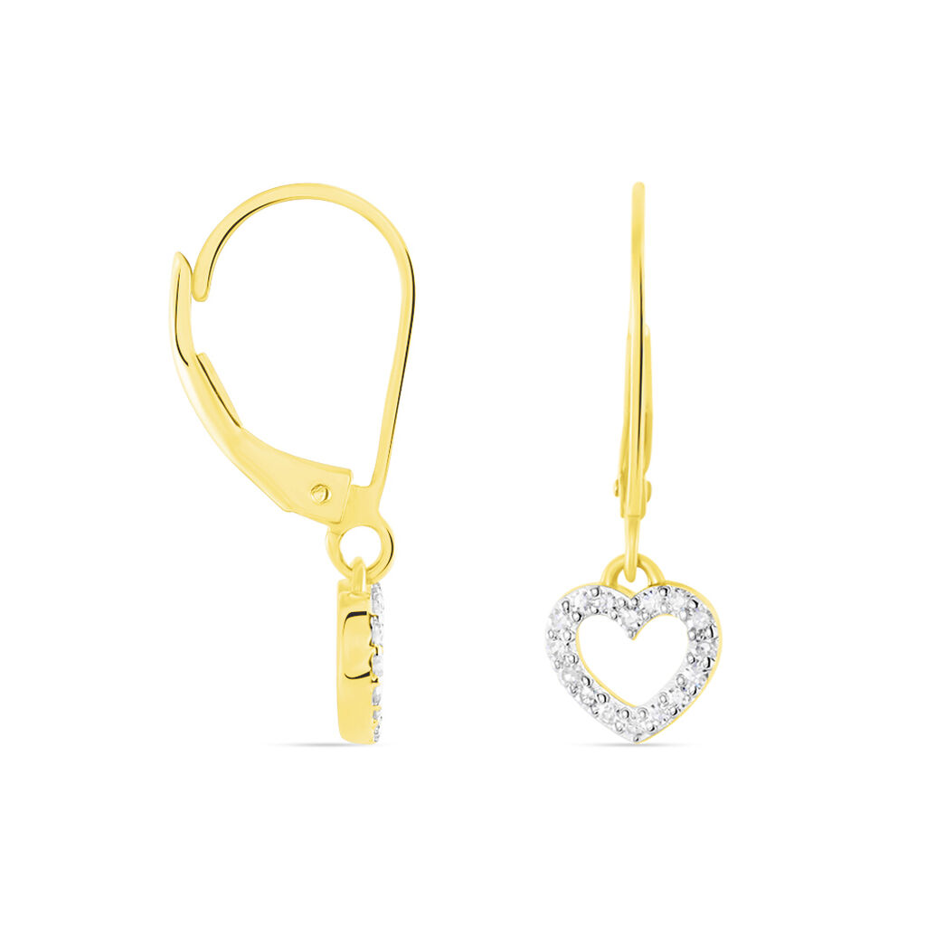 Boucles D'oreilles Pendantes Ursa Or Jaune Diamant
