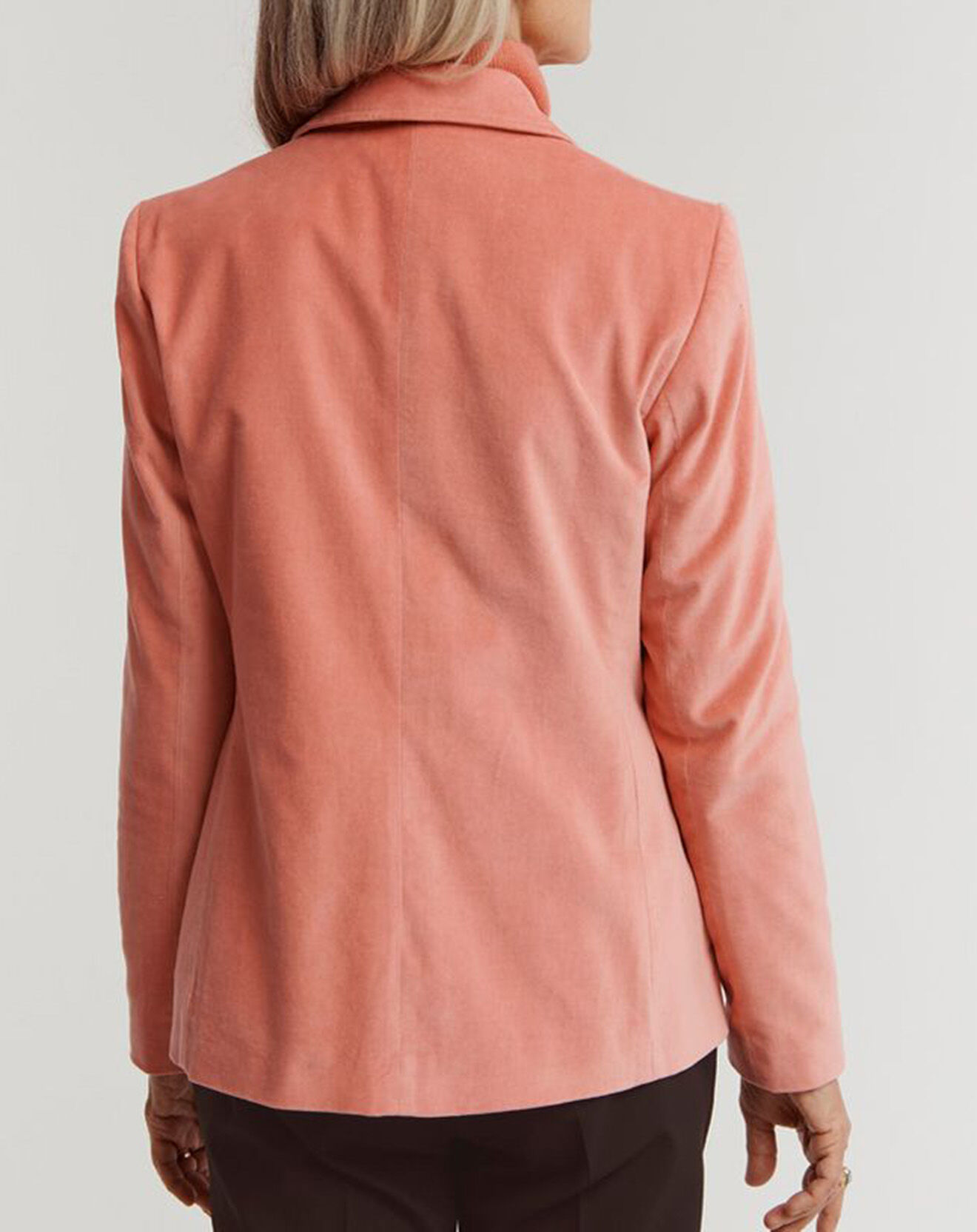 Devernois Veste blazer en Velours de Coton Bologo rose