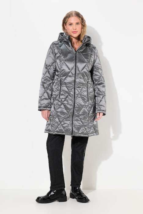 HYPRAR Steppjacke, Kapuze, 2-Wege-Zipper, Zipptaschen