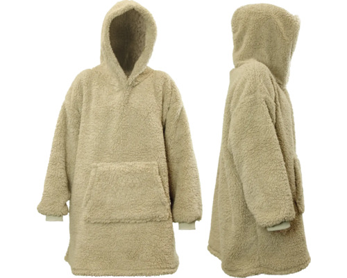 Unique Living Hoodie Oversized Hoody Teddy chateau grijs 70x50x87 cm