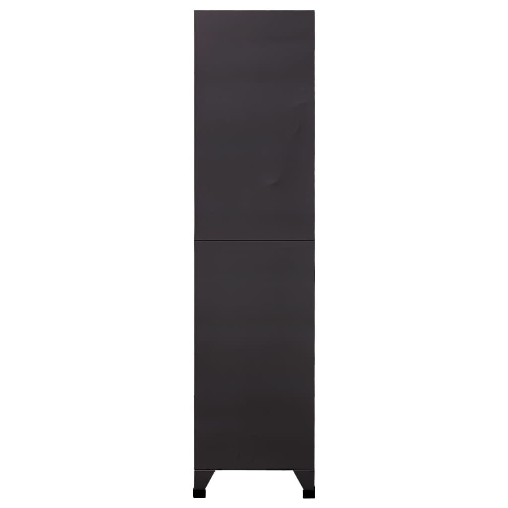 vidaXL Afsluitbare kast antraciet/rood 90x40x180 cm staal