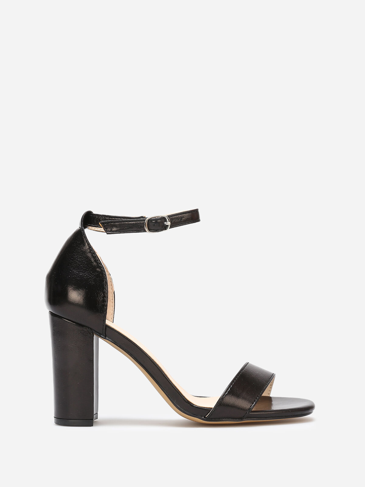 Sandales en simili à effet irisé- Noir