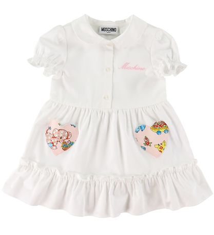 Moschino Kleid - Weiß m. Herzen