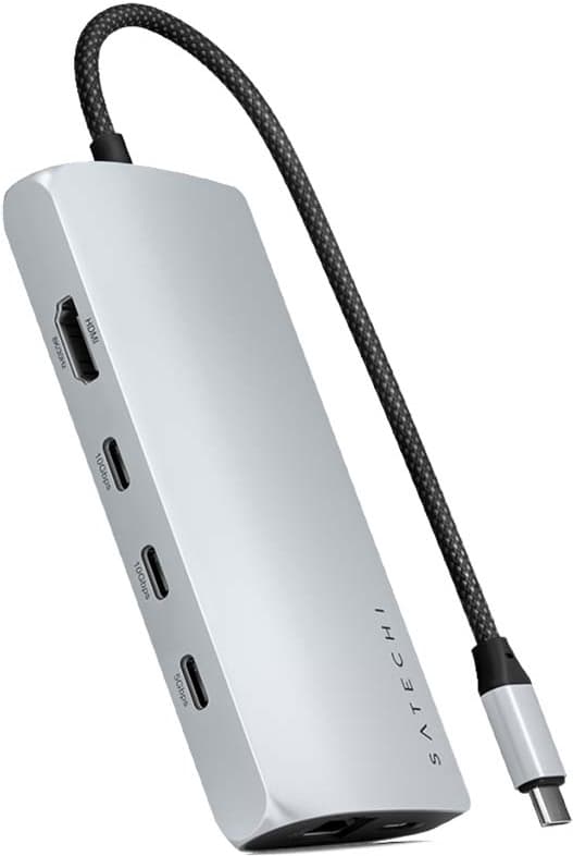 Satechi USB-C 8K Ethernet V3 Multiport USB-hub (Silver)