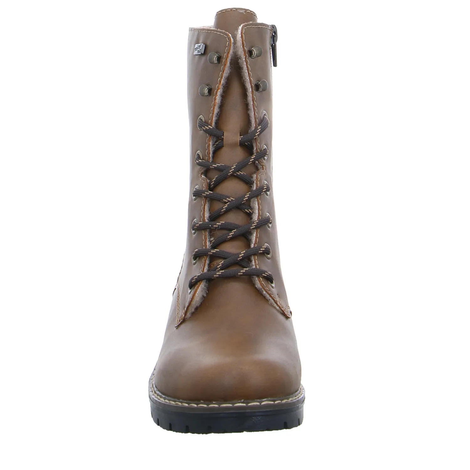 RIEKER Boot Mittelbraun Lederimitat  mit Tex-Membrane