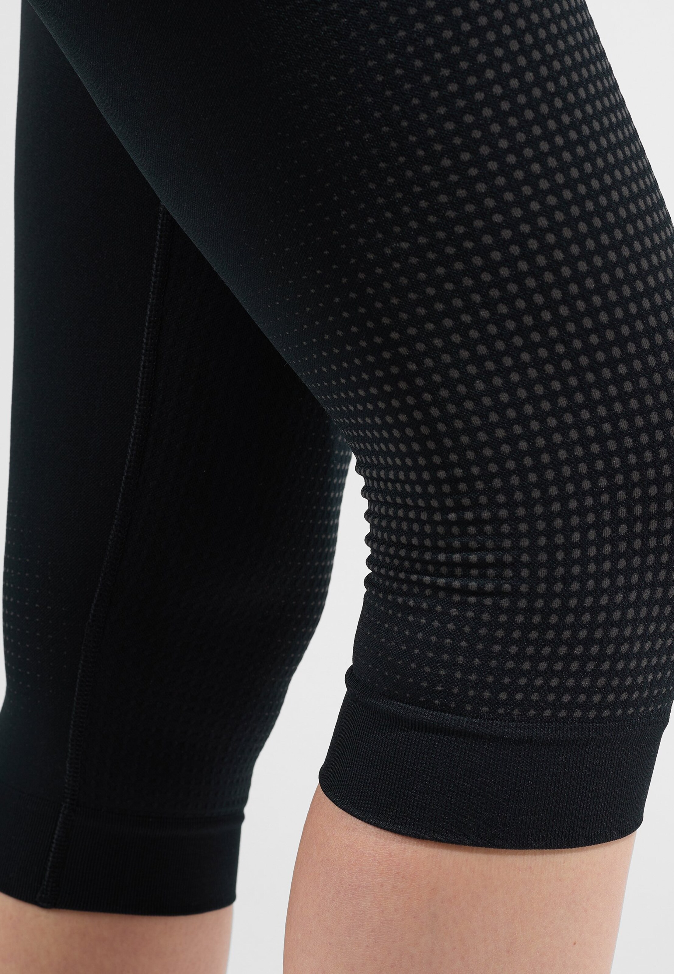 Performance Warm Base Layer 3/4 Tights in black - odlo graphite grey