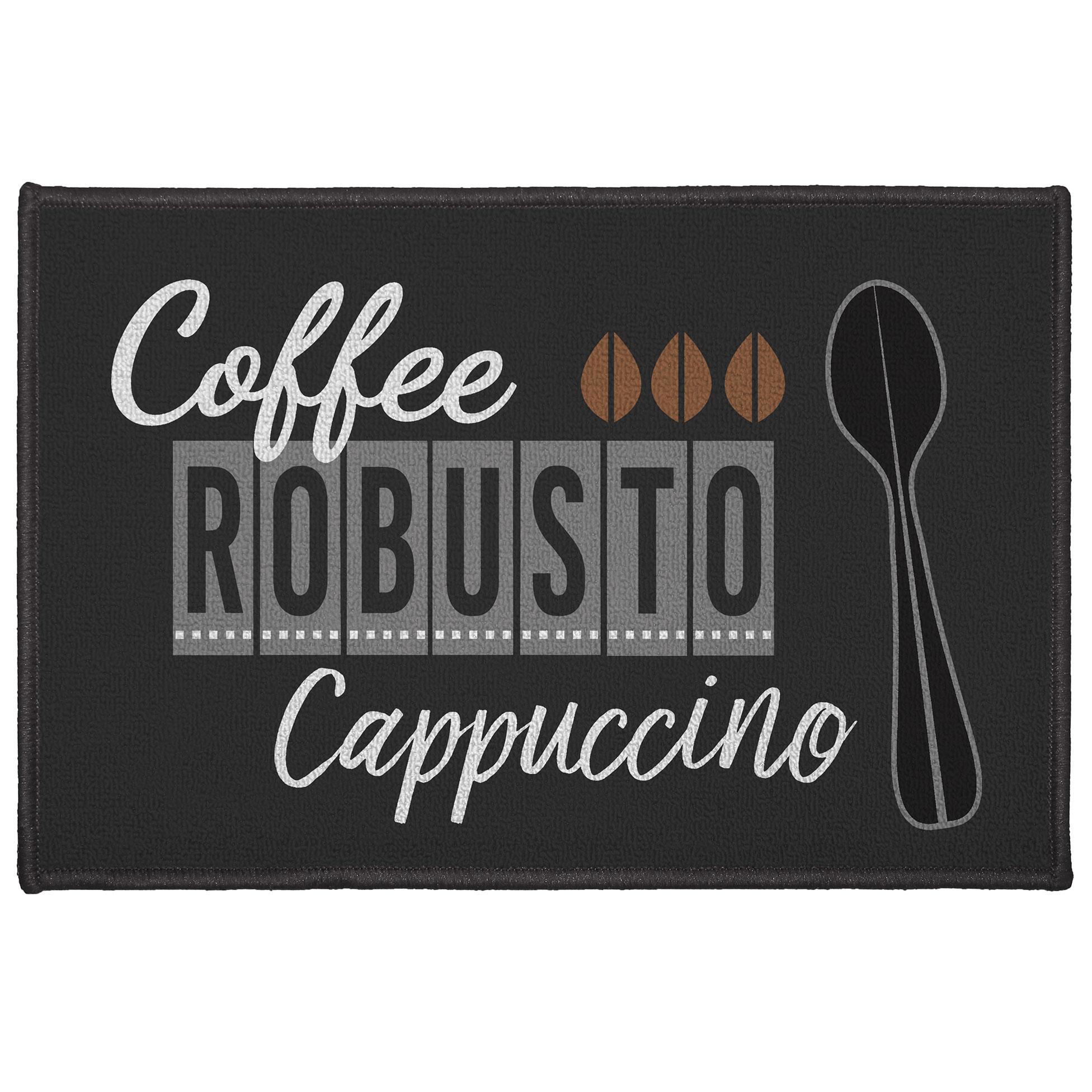 TAPIS RECTANGLE 40X60CM IMPRIME CAPPUCCINO