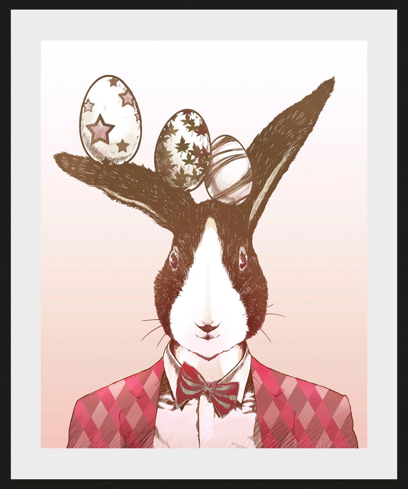 queence Bild »Aferno« Haustiere | Kunst | Ostern 1 Stk. tlg. mit Rahmen, weiss