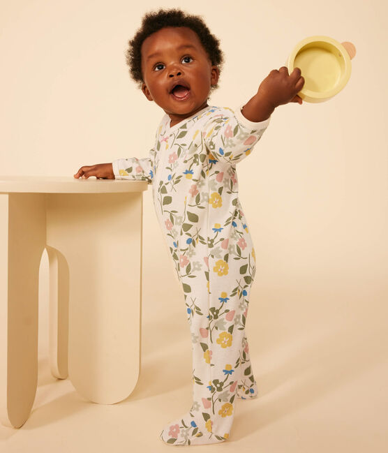 Pyjama imprimé  fleurs en coton bébé