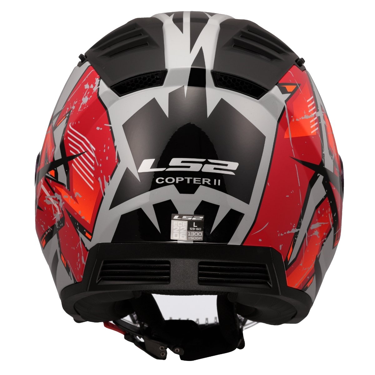 LS2 - Casque OF600 Copter II Kanji Rouge / Gris / Brillant