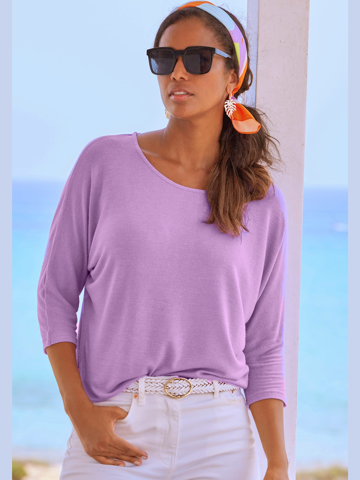T-shirt lascana à manches 3/4