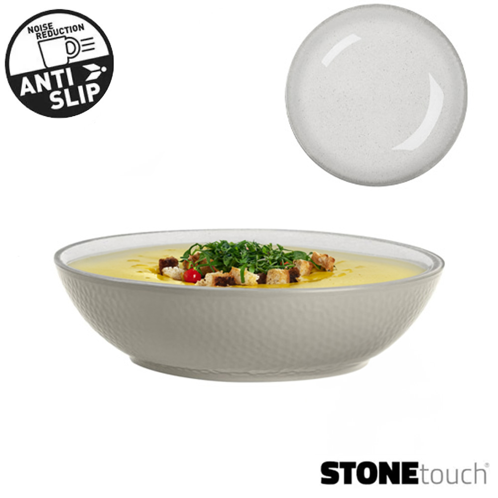 Assiette creuse Mélamine 20cm Amade base anti-dérapante BRUNNER