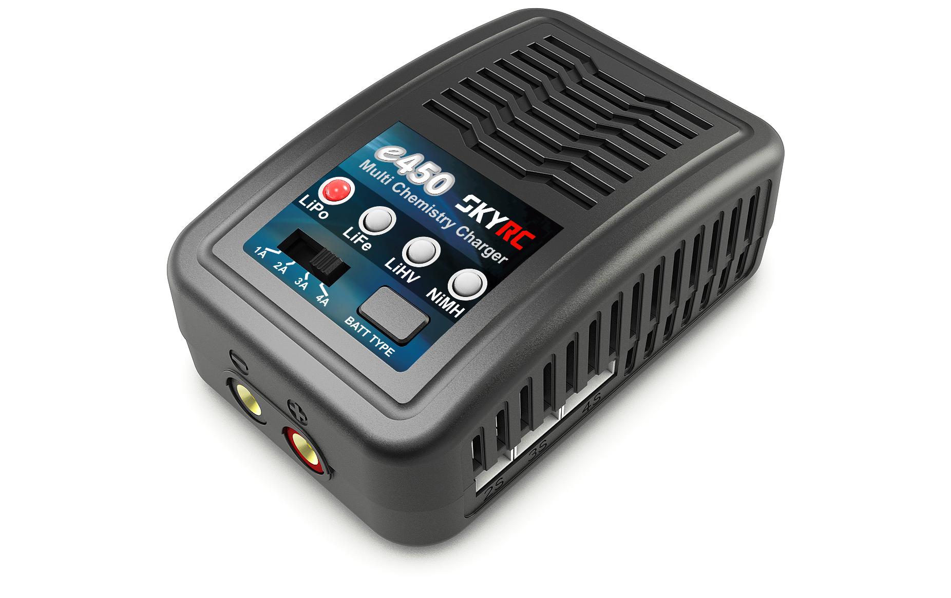 Ladegerät E450 2-4S, 50WLadegerät für 2-4S LiPo und 6-8 Zellen NiMH Akkus