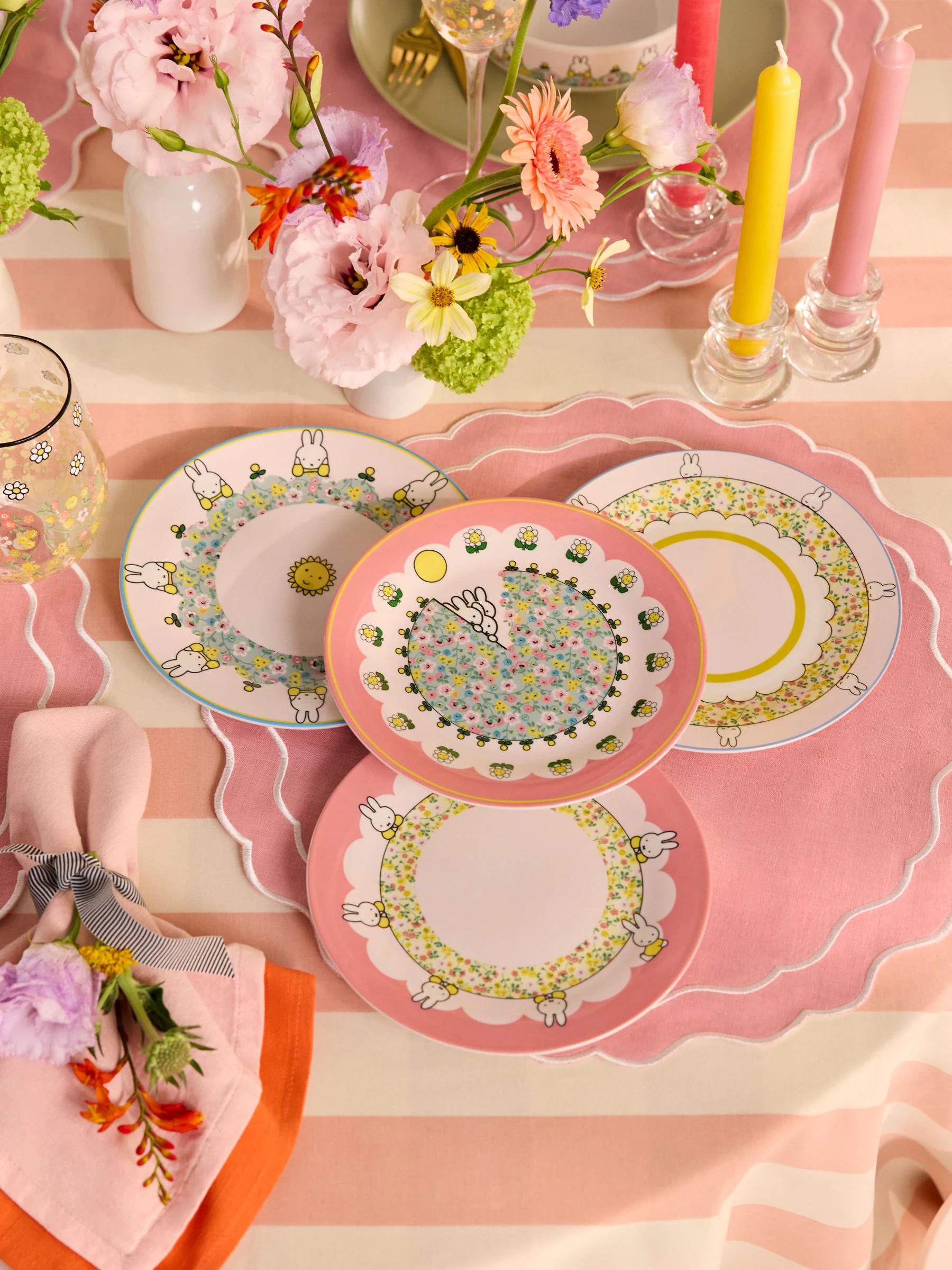 Cath Kidston set van 4 Miffy bordjes