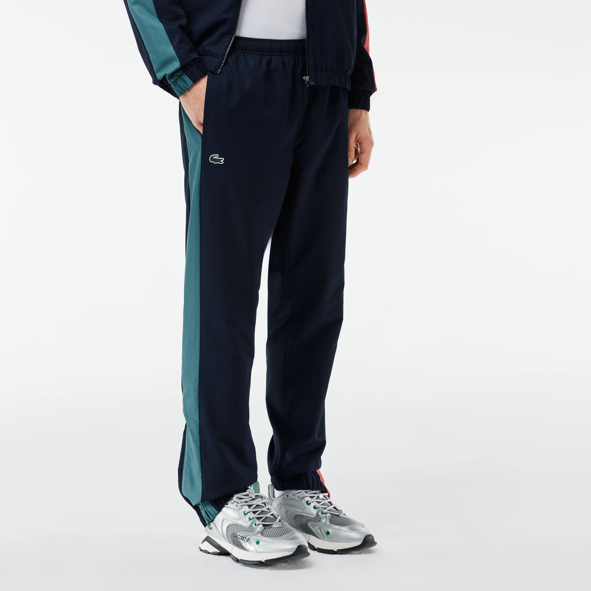 Tennis-Overall Colourblock Trainingsanzug-Sets - Blau - Lacoste - Herren