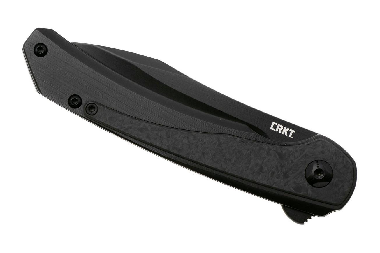 CRKT Padawan 6070CF, Black 14C28N, Black Stainless Steel, Carbon Fiber Overlay zakmes, Pedro Buzetti design