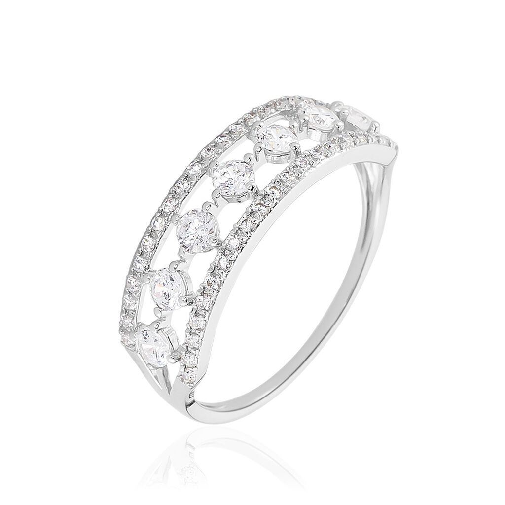 Bague The Crown Or Blanc Oxyde De Zirconium
