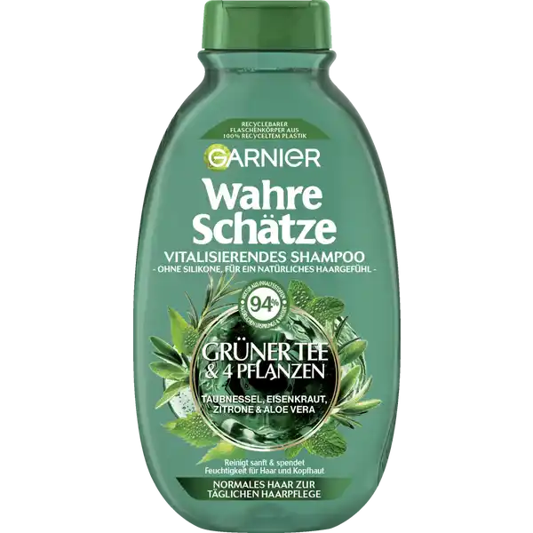 Shampoo Grüner Tee & 4 Pflanzen Normales Haar