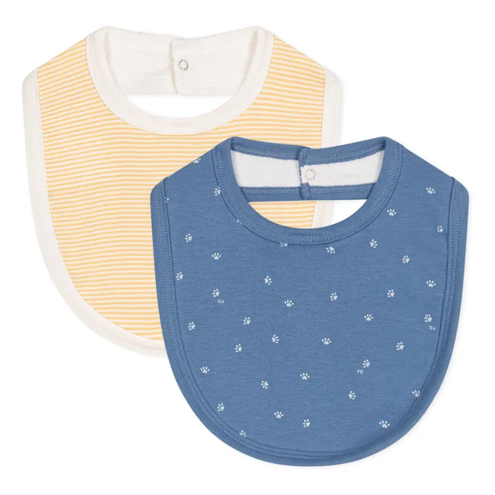Petit Bateau Lot 2 Bavoirs Milko | Bleu
