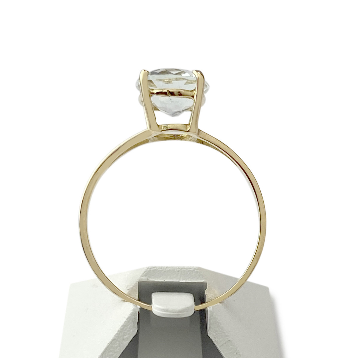 Bague d'occasion or 750 jaune aigue marine