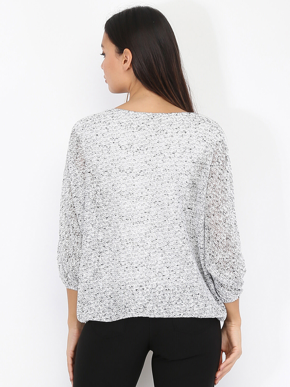 Pull léger en maille jersey- Gris clair