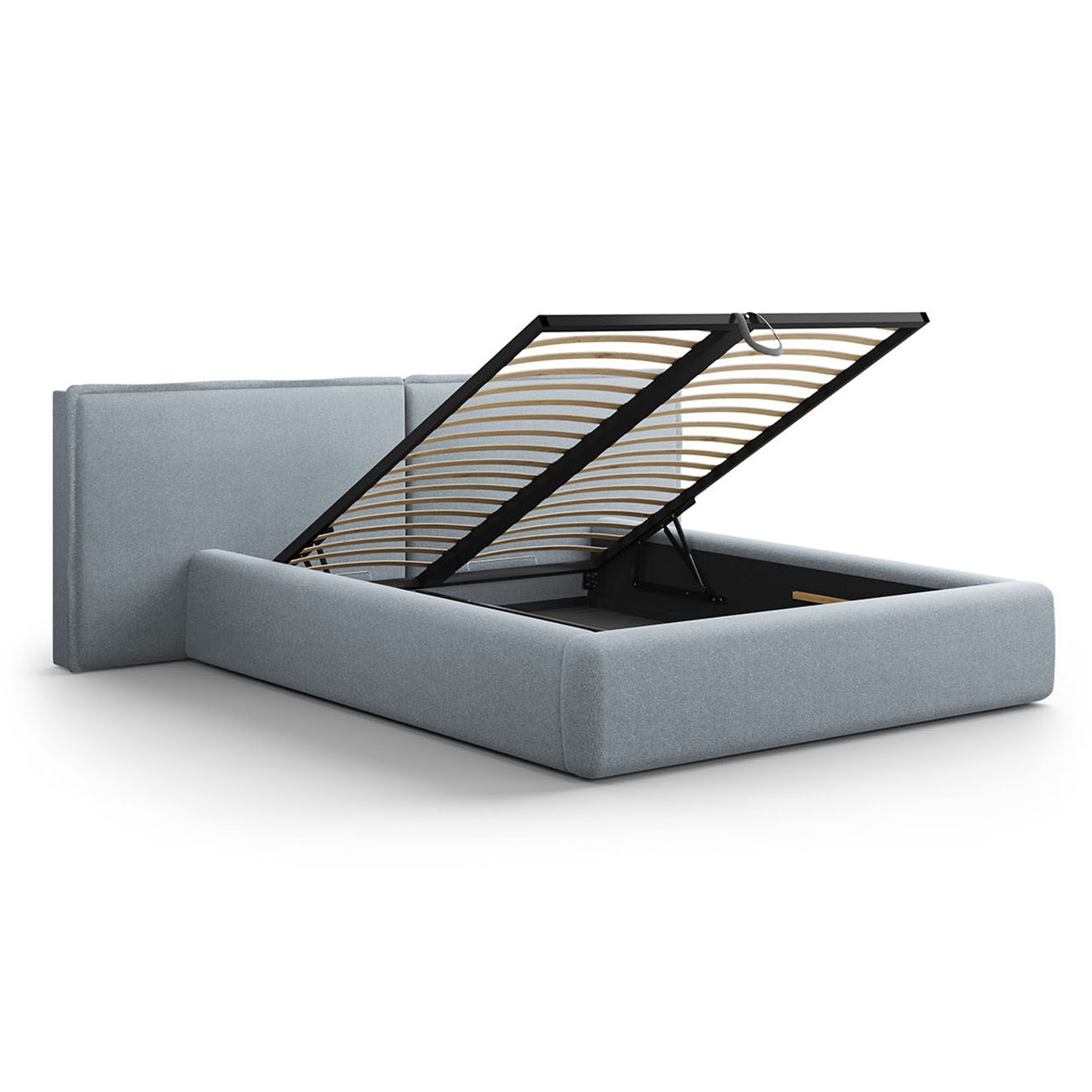 Maison Héritage Lit avec coffre de rangement Tena bleu clair - 230x300x100 cm