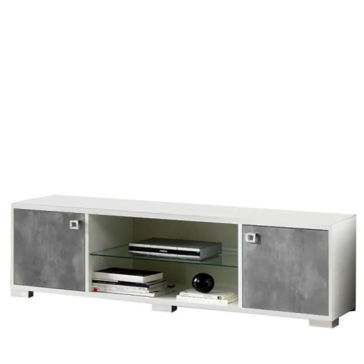 dansmamaison Meuble TV - Blanc/Gris