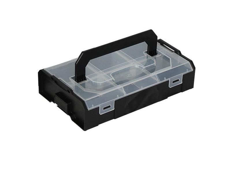L-BOXX Systemkoffer L-BOXX Mini opak Trade Schwarz Werkzeugbox, Deckel Transparent
