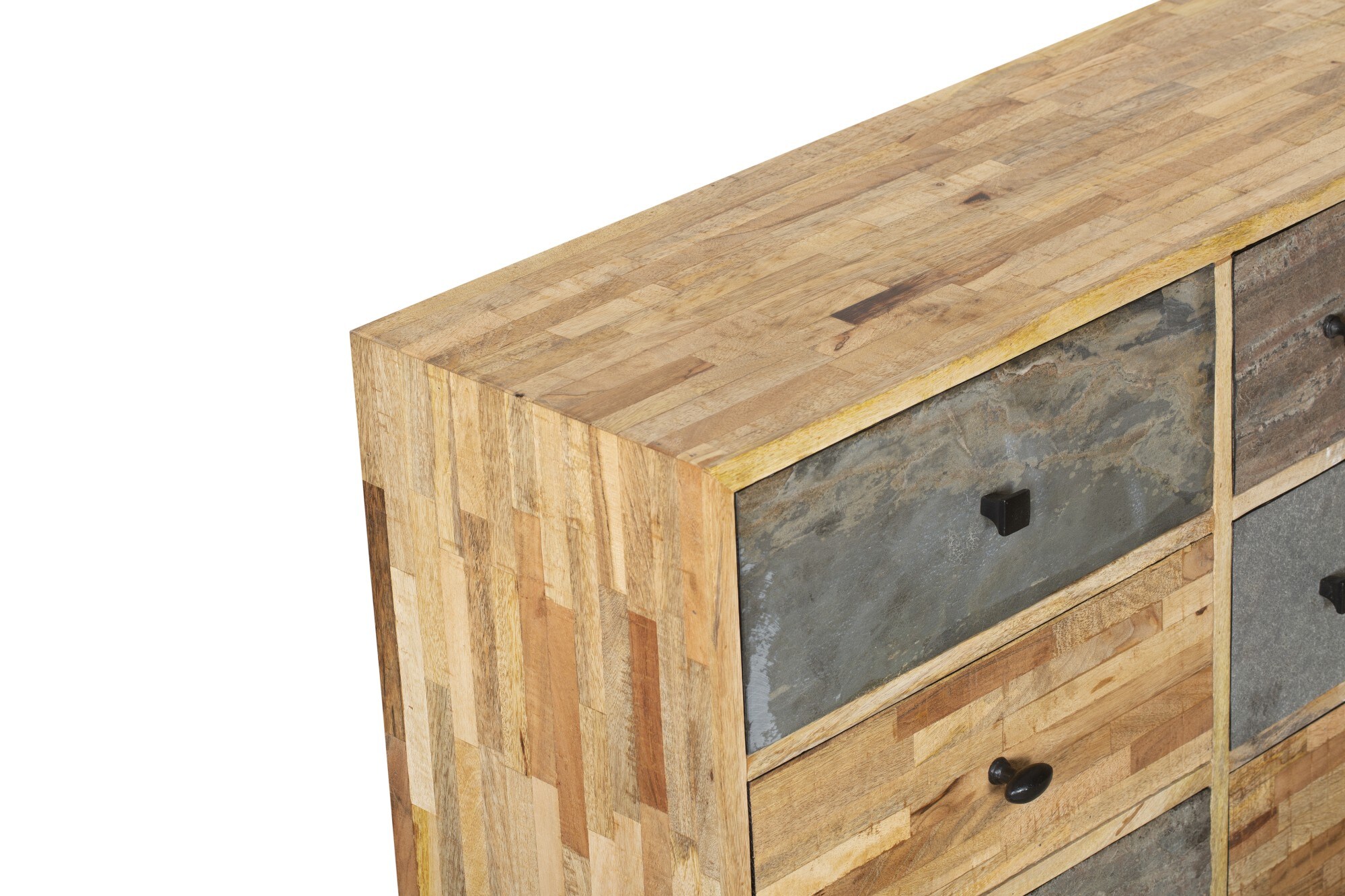 INTERIA Home & Living Kommode 90cm YAMUNA Sideboard Schrank Holz Metall Board