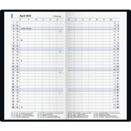 BRUNNEN Taschenkalender Mod. 750 '25 | A6, Kunststoff, blau