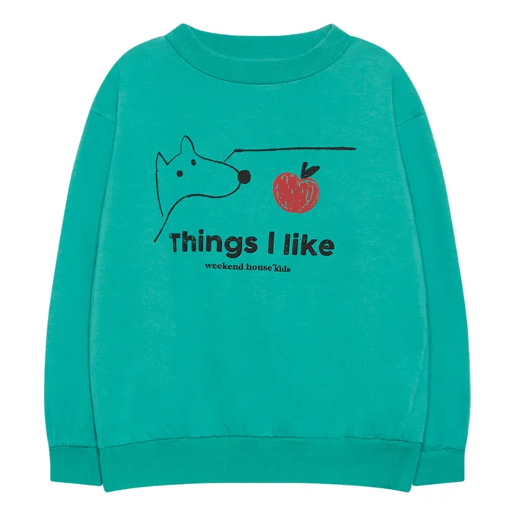Weekend House Sweat Things I Like Coton Bio | Vert Menthe