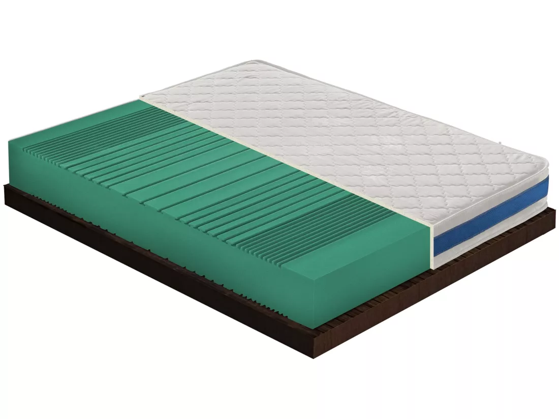 Matelas en mousse - réversible - 11 zones de confort – niveau de rigidité H2 90x190 cm