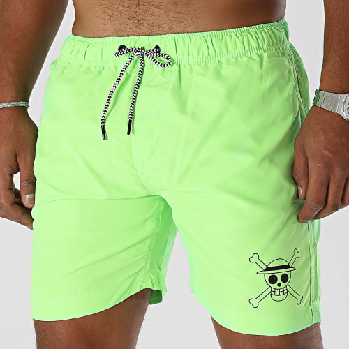 Short De Bain Logo Vert Fluo