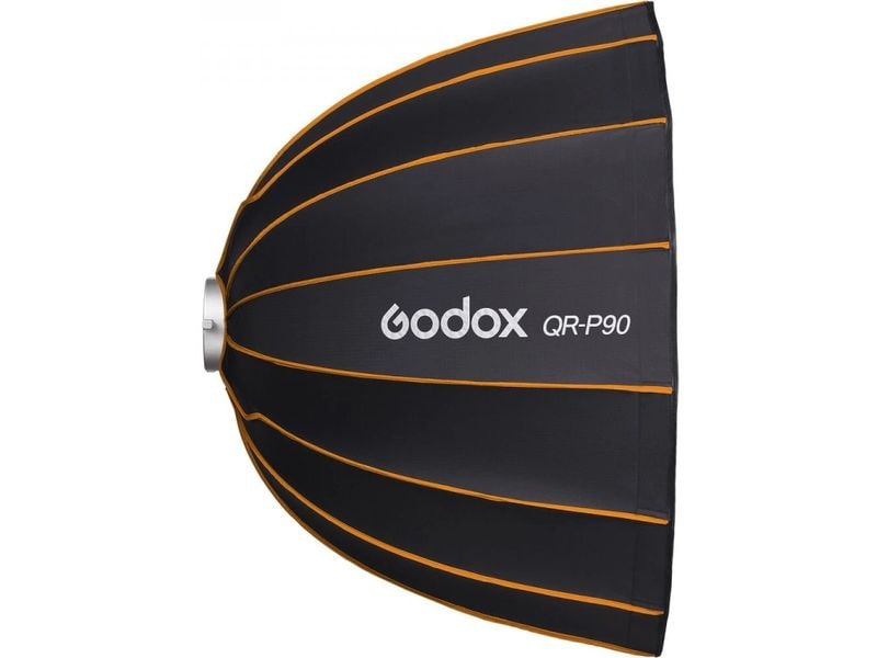 Godox Softbox QR-P90 Schnellmontiert Parabolisch Parabolische Softbox mit 90 cm Durchmesser und Schnellverschluss-System