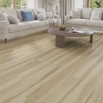 Kleurstaal click PVC Basic rechte stroken wit eiken houtlook