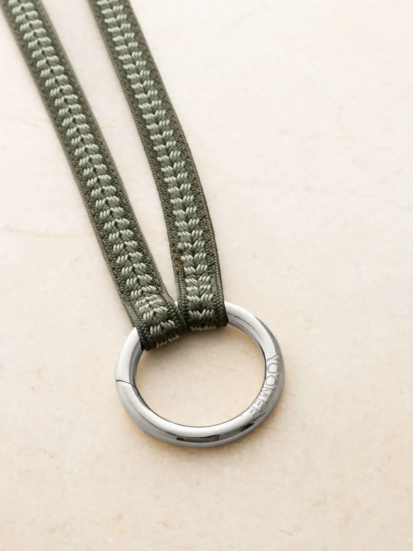YOOMEE Schlüsselband Keychain Zahra Artichoke Silver