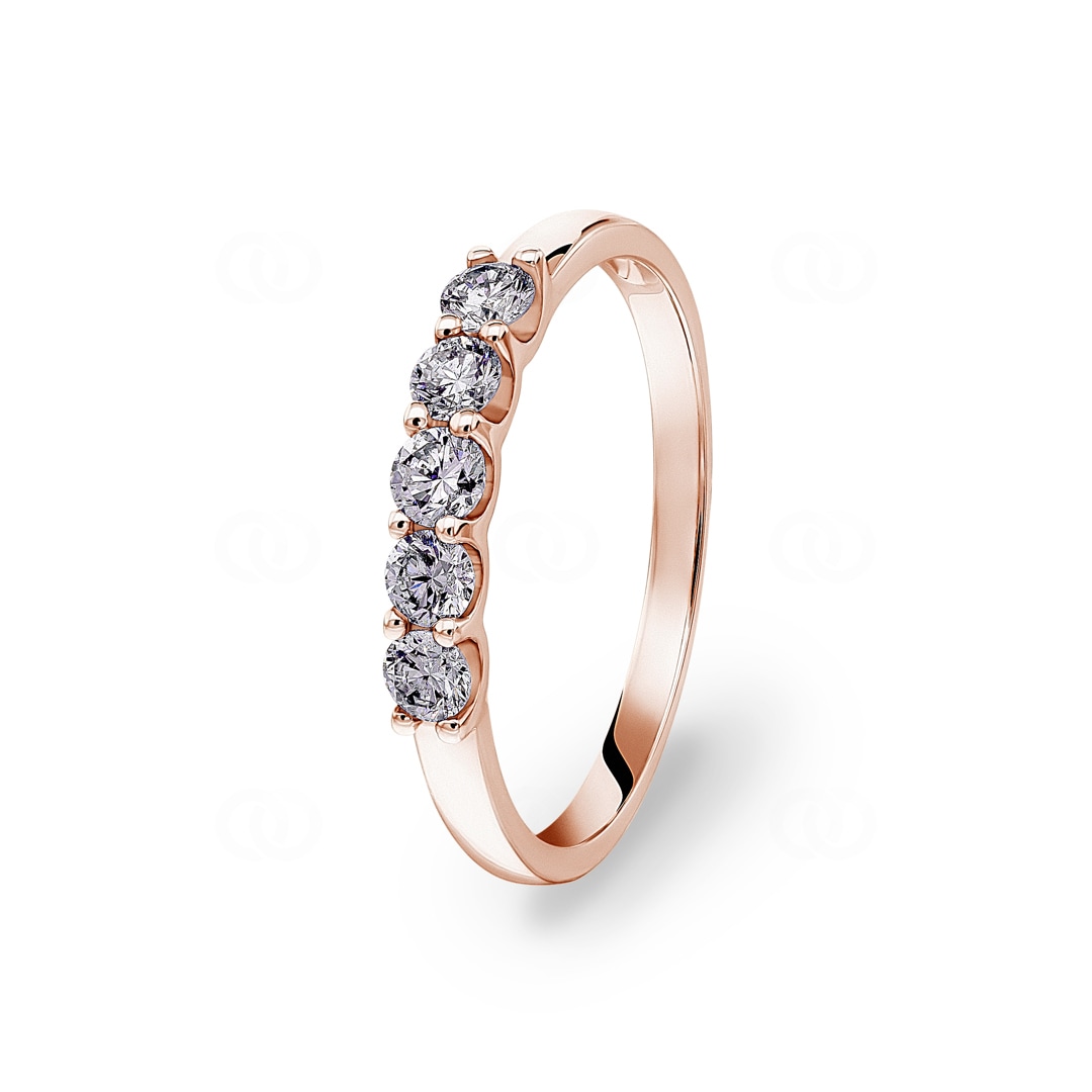 0.51 Karat Diamanten Damenring 750/18 K Roségold