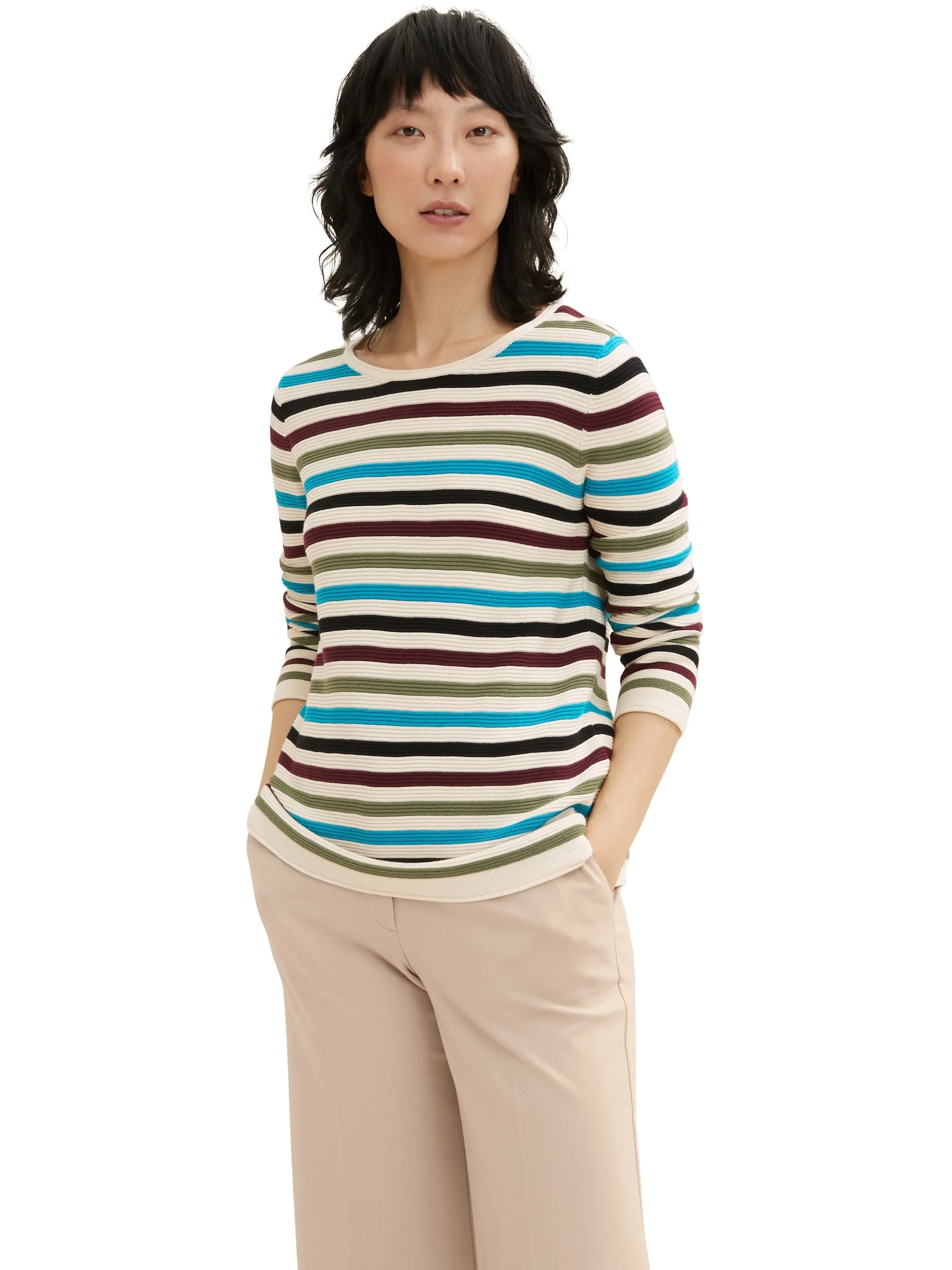 Damen Pullover in Ottoman Ripp