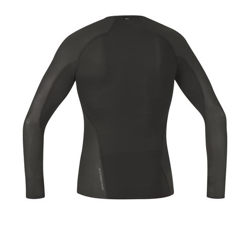 M GWS BASE LAYER Herren-Langarmshirt mit Windstopper  schwarz  L