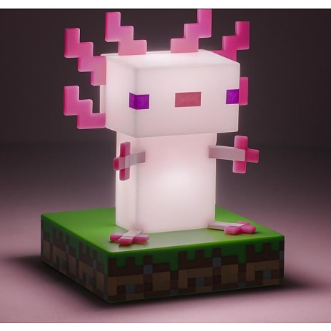 Minecraft Axolotl lampe - lyserød