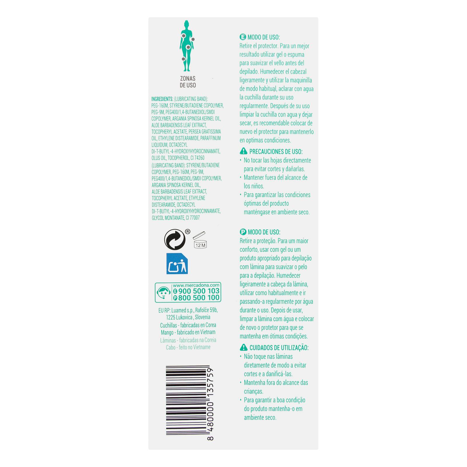 Rasoir d'épilation rechargeable à 6 lames Deliplus Body System