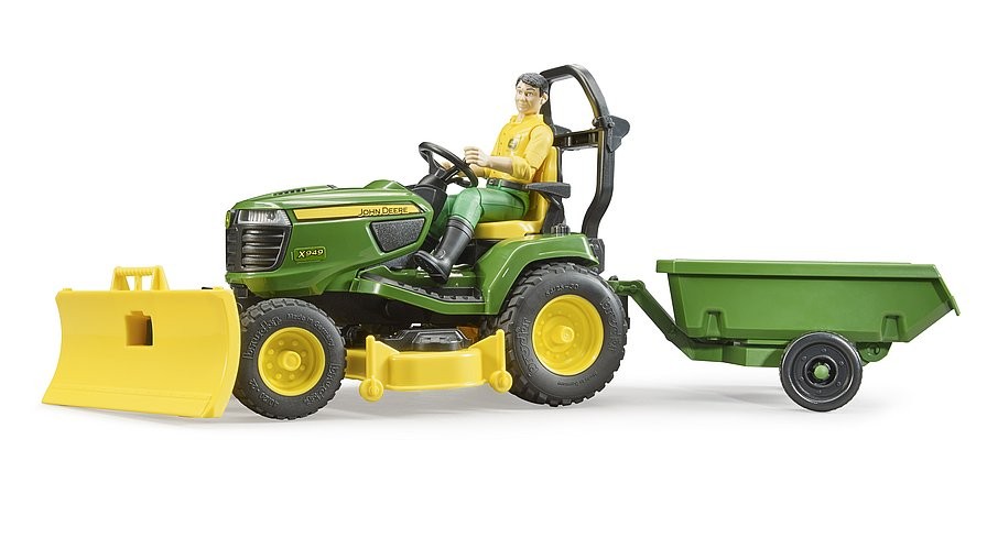 Bruder -BWorld John Deere Havetraktor med trailer og gartner (62104)