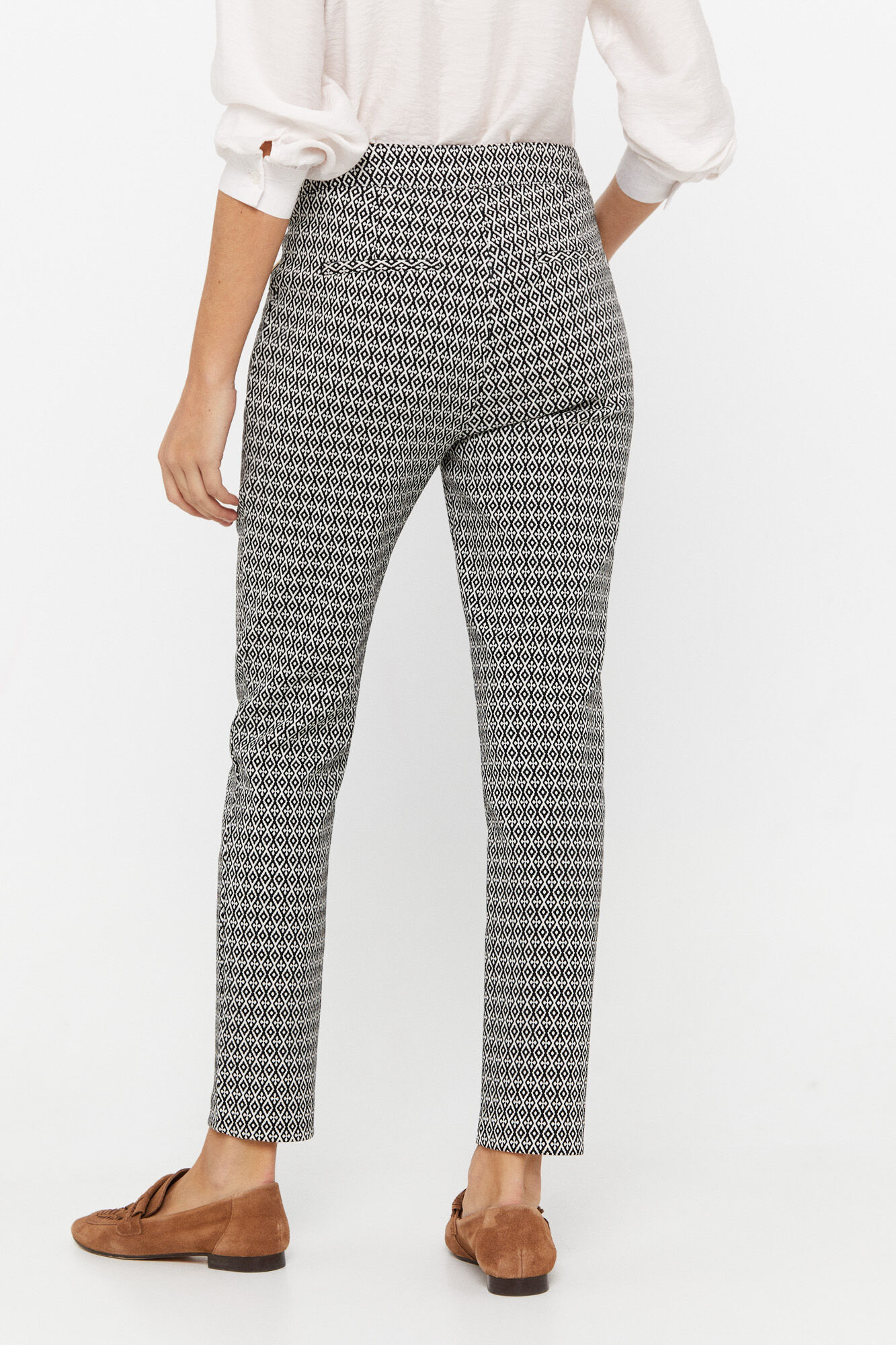 Calças skinny - Estampa cinza