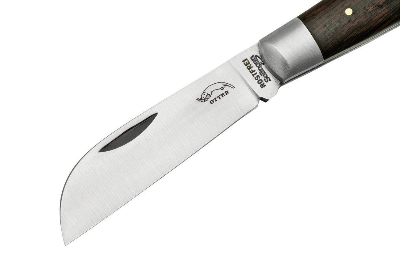 Otter Anchor Knife 174 R ML Small Stainless, Grenadilla Brass Anchor, zakmes