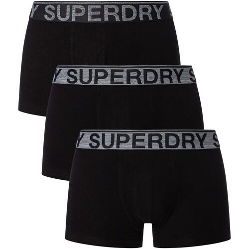 Superdry - Pack De 3 Calzoncillos De Algodón Orgánico Negro